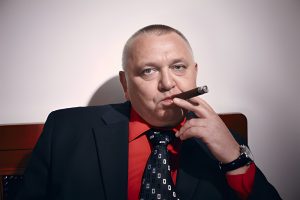 Relax smoking cigar in stoe at ohio